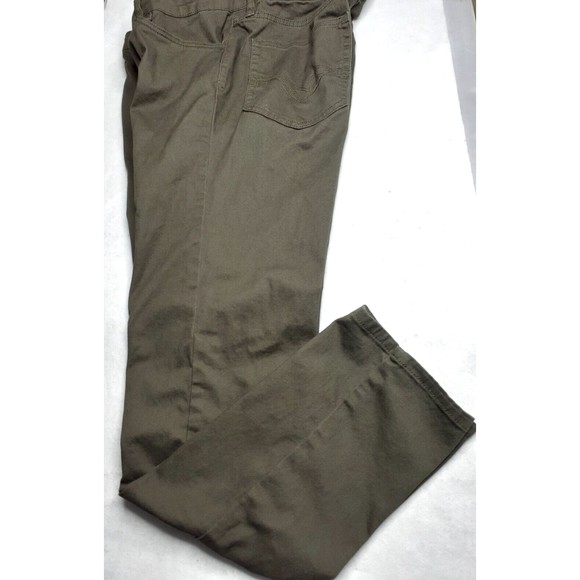 IZOD Men's Size 34x32 Dark Green Slim Fit Straight Leg pants Zipper pocket - Picture 1 of 6